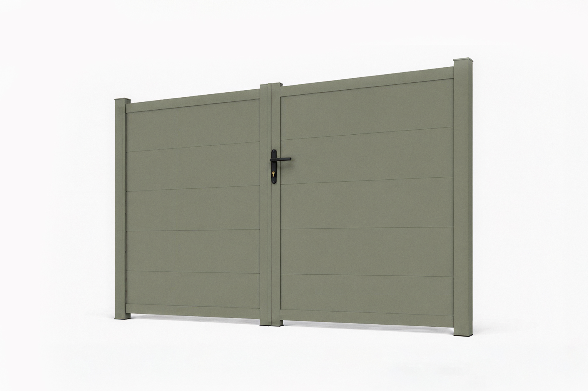 Puerta batiente TABOR de 3 m, 160 cm de alto, verde. 3