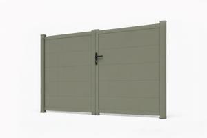 Puerta batiente TABOR de 3 m, 160 cm de alto, verde. 3