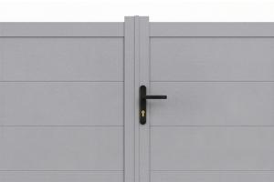 TABOR 3,5 m Schwingtor, 190 cm hoch, hellgrau 6