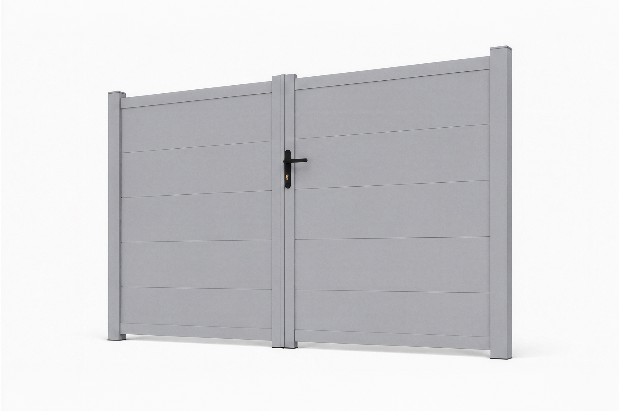 TABOR 3,5 m Schwingtor, 190 cm hoch, hellgrau 3