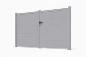 TABOR 3,5 m Schwingtor, 190 cm hoch, hellgrau 3