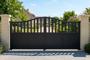 VALIER 3m H.140cm black steel swing gate with gendarme's hat design main_image thumbnail