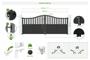 Poartă batantă VALIER 3,5m H.140cm din oțel negru cu șapcă de jandarm thumbnail 5
