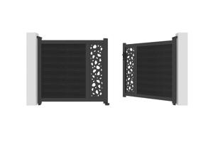 ATHOS SUNNY 3m H.140cm Anthracite Grey Swing Gate with Aluminum Frame 9