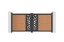 ATHOS SUNNY 3m H.140cm teak swing gate with aluminum frame, made of composite wood, with aluminum frame thumbnail 2