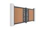 ATHOS SUNNY 3m H.140cm teak swing gate with aluminum frame, made of composite wood, with aluminum frame thumbnail 3