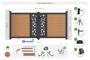 ATHOS SUNNY 3m H.140cm teak swing gate with aluminum frame, made of composite wood, with aluminum frame thumbnail 5