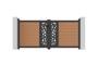 ATHOS SUNNY 3m H.140cm teak swing gate with aluminum frame, made of composite wood, with aluminum frame thumbnail 8