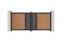 ATHOS ARLBERG 3m H.140cm teak swing gate with aluminum frame, made of composite wood, with aluminum frame thumbnail 8