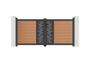 ATHOS ARLBERG 3m H.140cm teak swing gate with aluminum frame, made of composite wood, with aluminum frame thumbnail 2