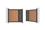 ATHOS ARLBERG 3m H.140cm teak swing gate with aluminum frame, made of composite wood, with aluminum frame thumbnail 9