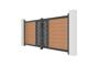 ATHOS ARLBERG 3m H.140cm teak swing gate with aluminum frame, made of composite wood, with aluminum frame thumbnail 4