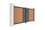 ATHOS ARLBERG 3m H.140cm teak swing gate with aluminum frame, made of composite wood, with aluminum frame thumbnail 3
