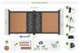 ATHOS ARLBERG 3m H.140cm teak swing gate with aluminum frame, made of composite wood, with aluminum frame thumbnail 5