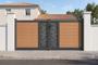 ATHOS ARLBERG 3m H.140cm teak swing gate with aluminum frame, made of composite wood, with aluminum frame main_image thumbnail