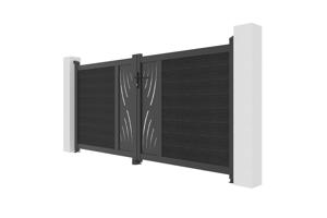 ATHOS VELETA 3m H.140cm Anthracite Grey Swing Gate with Aluminum Frame 4