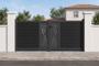 ATHOS VELETA 3m H.140cm Anthracite Grey Swing Gate with Aluminum Frame main_image thumbnail