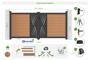 ATHOS VELETA 3m H.140cm teak swing gate with aluminum frame thumbnail 5