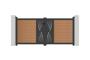 ATHOS VELETA 3m H.140cm teak swing gate with aluminum frame thumbnail 8