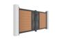 ATHOS VELETA 3m H.140cm teak swing gate with aluminum frame thumbnail 3
