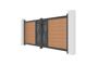 ATHOS VELETA 3m H.140cm teak swing gate with aluminum frame thumbnail 4