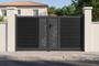 ATHOS ARLBERG 3m H.160cm Anthracite Grey Swing Gate with Aluminum Frame main_image thumbnail
