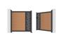 ATHOS ARLBERG 3m H.160cm teak swing gate with aluminum frame, made of composite wood, with aluminum frame thumbnail 9