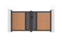 ATHOS ARLBERG 3m H.160cm teak swing gate with aluminum frame, made of composite wood, with aluminum frame thumbnail 2