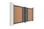 ATHOS ARLBERG 3m H.160cm teak swing gate with aluminum frame, made of composite wood, with aluminum frame thumbnail 3