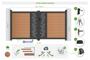 ATHOS ARLBERG 3m H.160cm teak swing gate with aluminum frame, made of composite wood, with aluminum frame thumbnail 5
