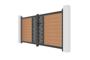 ATHOS ARLBERG 3m H.160cm teak swing gate with aluminum frame, made of composite wood, with aluminum frame thumbnail 4