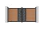 ATHOS ARLBERG 3m H.160cm teak swing gate with aluminum frame, made of composite wood, with aluminum frame thumbnail 8