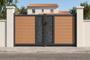 ATHOS ARLBERG 3m H.160cm teak swing gate with aluminum frame, made of composite wood, with aluminum frame main_image thumbnail