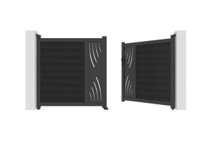 ATHOS VELETA 3m H.160cm Anthracite Grey Swing Gate with Aluminum Frame 9