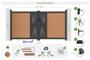 ATHOS VELETA 3m H.160cm teak swing gate with aluminum frame, made of composite wood, with a 3m wide design and aluminum frame thumbnail 5