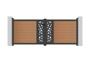 Portail bois composite battant design 3,5m ATHOS SUNNY H.140cm teck avec cadre aluminium thumbnail 8