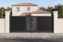 ATHOS ARLBERG 3.5m H.140cm Anthracite Grey Composite Wood Swing Gate with Aluminum Frame main_image thumbnail