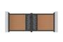 ATHOS ARLBERG 3.5m H.140cm teak composite wood swing gate with aluminum frame thumbnail 8