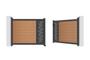 ATHOS ARLBERG 3.5m H.140cm teak composite wood swing gate with aluminum frame thumbnail 9