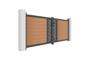 ATHOS ARLBERG 3.5m H.140cm teak composite wood swing gate with aluminum frame thumbnail 3