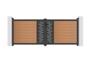 ATHOS ARLBERG 3.5m H.140cm teak composite wood swing gate with aluminum frame thumbnail 2