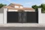 ATHOS VELETA 3.5m H.140cm Anthracite Grey Composite Wood Swing Gate with Aluminum Frame main_image thumbnail