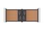 ATHOS VELETA 3.5m H.140cm teak composite wood swing gate with aluminum frame thumbnail 2