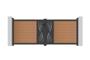 ATHOS VELETA 3.5m H.140cm teak composite wood swing gate with aluminum frame thumbnail 8