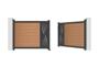 ATHOS VELETA 3.5m H.140cm teak composite wood swing gate with aluminum frame thumbnail 9