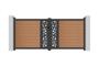 ATHOS SUNNY 3.5m H.160cm teak composite wood swing gate with aluminum frame thumbnail 8