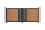 ATHOS ARLBERG 3.5m H.160cm teak composite wood swing gate with aluminum frame thumbnail 8