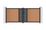 ATHOS ARLBERG 3.5m H.160cm teak composite wood swing gate with aluminum frame thumbnail 2