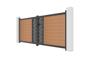 ATHOS ARLBERG 3.5m H.160cm teak composite wood swing gate with aluminum frame thumbnail 4
