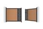 ATHOS ARLBERG 3.5m H.160cm teak composite wood swing gate with aluminum frame thumbnail 9
